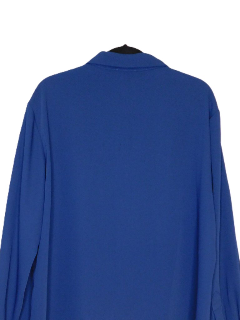 Ruti Handkerchief Zipper Blouse | Dark Royal Cobalt Blue | Euc | 4 / Small — image 5 of 8